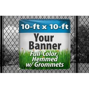 10' X 10' - (120" x 120") Full color digitally printed 13oz vinyl banner (back drop)