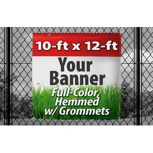 10' X 12' - (120" x 144") Full color digitally printed 13oz vinyl banner (backdrop)