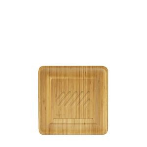 Twine Living Co Four Piece Bamboo Cheese Board and Knife Set