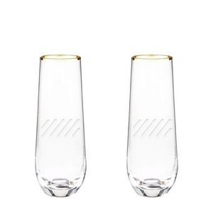 Twine Living Co. Gilded 10 oz. Champagne Flute (set of 2)