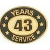 43 Years Service Stock Die Struck Pin