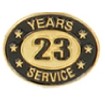 23 Years Service Stock Die Struck Pin