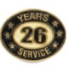 26 Years Service Stock Die Struck Pin