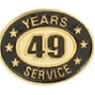 49 Years Service Stock Die Struck Pin