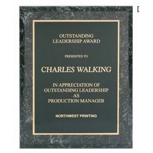Black Marble Finish Plaque w/Laser Engraving (7"x9")