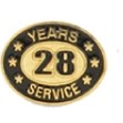 28 Years Service Stock Die Struck Pin