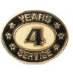 4 Years Service Stock Die Struck Pin