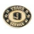 9 Years Service Stock Die Struck Pin
