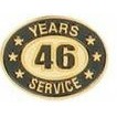 46 Years Service Stock Die Struck Pin
