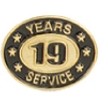 19 Years Service Stock Die Struck Pin
