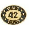 42 Years Service Stock Die Struck Pin
