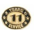 11 Years Service Stock Die Struck Pin