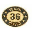 36 Years Service Stock Die Struck Pin