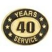 40 Years Service Stock Die Struck Pin