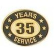 35 Years Service Stock Die Struck Pin