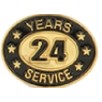 24 Years Service Stock Die Struck Pin