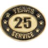25 Years Service Stock Die Struck Pin