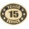 15 Years Service Stock Die Struck Pin