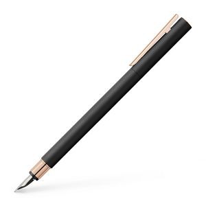 NEO Slim Fountain Pen, Black Metal and Rose Gold Finish