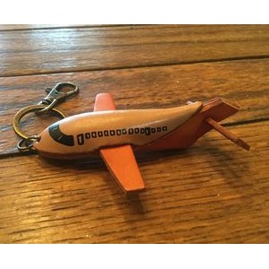 Airplane Leather Key Ring