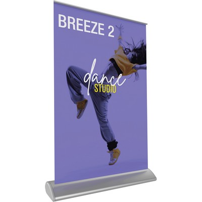 Breeze 2 Tabletop Banner Stand with Vinyl Graphic