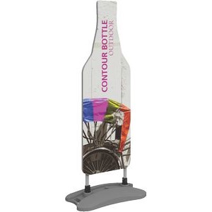 Contour Single-Sided Outdoor Sign Bottle w/Fillable Base