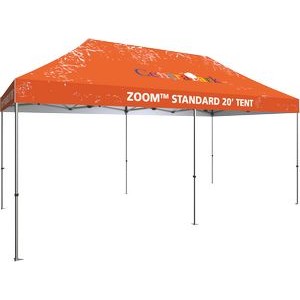 20' Zoom™ Aluminum Popup Tent with Custom Printed Canopy