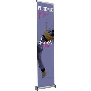 Phoenix Mini Full Height 3 Pole Silver Retractable Banner Stand