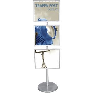 Trappa Post Stand w/ 4 Straight 17" x 11" Snap Edge Frames