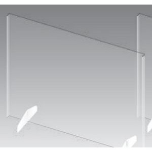 44" x 35" Clear Acrylic Tabletop Sneeze Guard