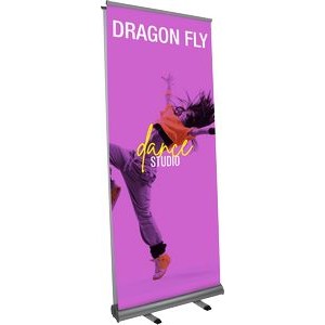 Dragon Fly Silver Retractable Banner Stand