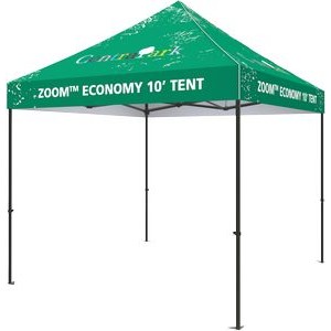 10' Zoom™ Outdoor Economy Steel Tent w/Custom Printed Canopy