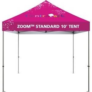 10' Zoom™ Standard Outdoor Popup Tent w/Custom Printed Canopy