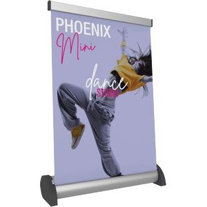 Phoenix Mini 1 Pole Silver Retractable Banner Stand