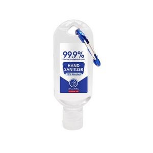 2oz Disposable Hand Sanitizer Gel With Carabiners Clip