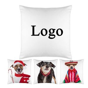 Custom Sublimation Polyester Peach Skin Pillow Cover