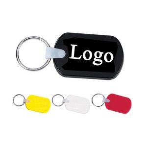 Promotional Rectangular Soft PVC Key Tag
