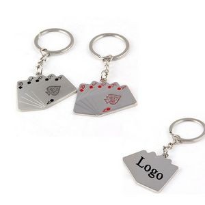 Poker Hand Playing Cards Key Chain