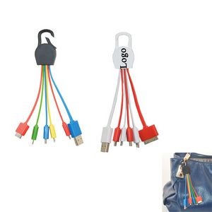 5 in 1 Charging Cable w/Keychain