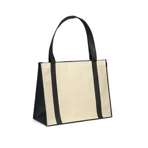 Promotional Two Tone Deluxe Shopper Tote Bag