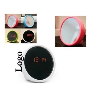Stylish Beauty Mirror w/LED Alarm Clock