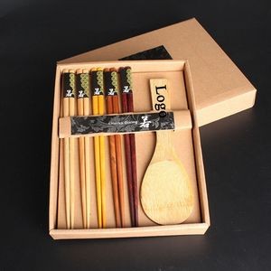 High-Quality Wooden Chopstick And Spoon Set