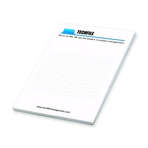 50 Sheet Non Sticky Note Pad - 4 Color Process (5 3/4"x8")