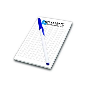 50 Sheet Notepad and Pen Combo - 2 Color (3 3/4"x5 3/4")