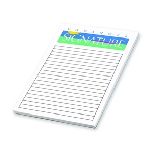 100 Sheet Non Sticky Note Pad - 4 Color Process (3 3/4"x5 3/4")