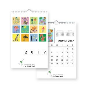 Large Wall Calendar w/Custom Images (11 1/2"x17")