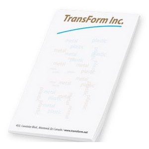 100 Sheet Multi-Tac Sticky Note Rectangle Pad (4