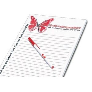 25 Sheet Notepad and Pen Combo - 1 Color (8 1/2"x11")