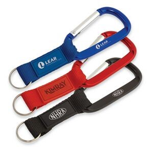 Key Tag Carabiner with Strap and Raised Rubber Patch
