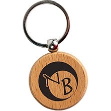 Round Wooden Key Tag